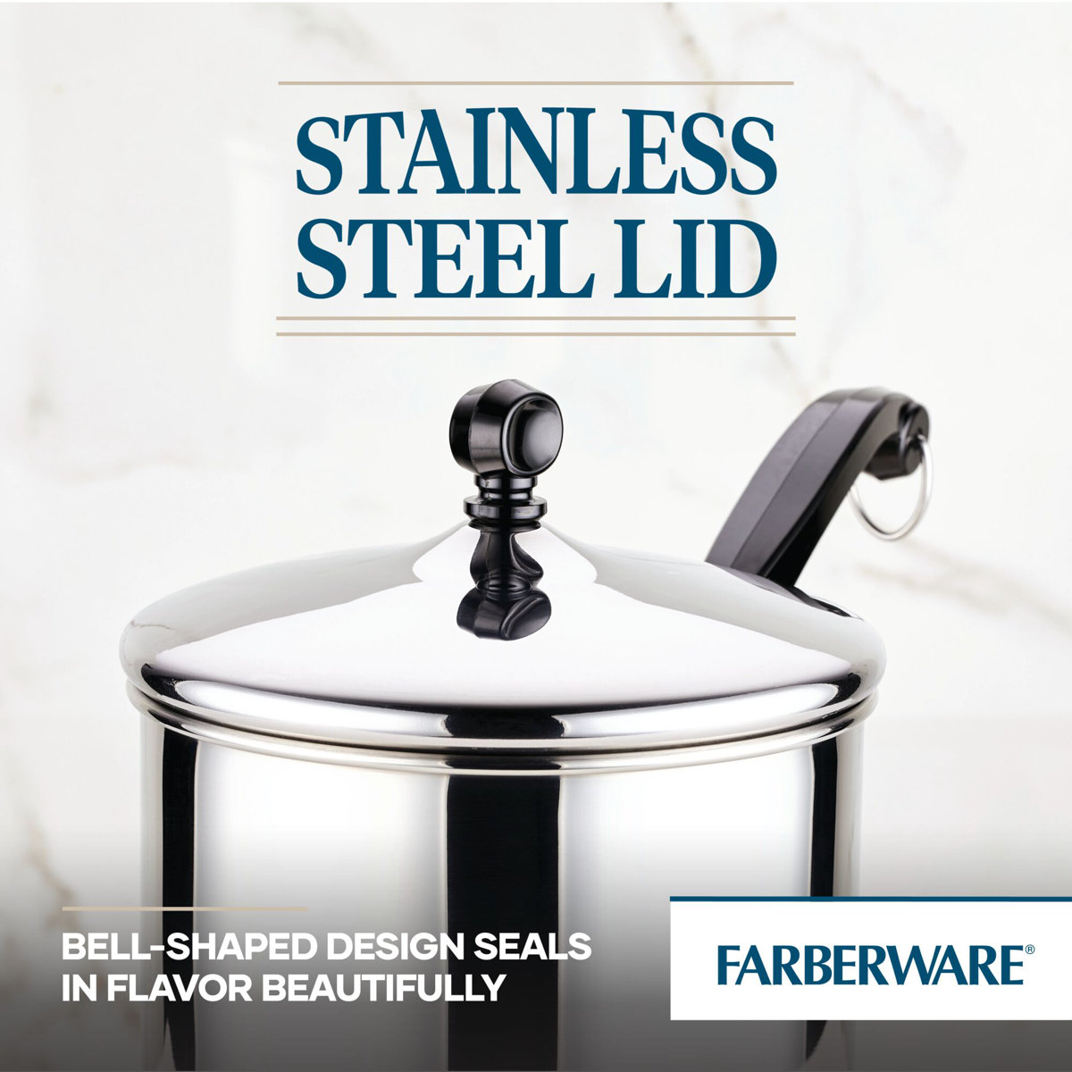 Farberware Classic Series Stainless Steel Sauce Pan with Lid, 2-Quart, Silver